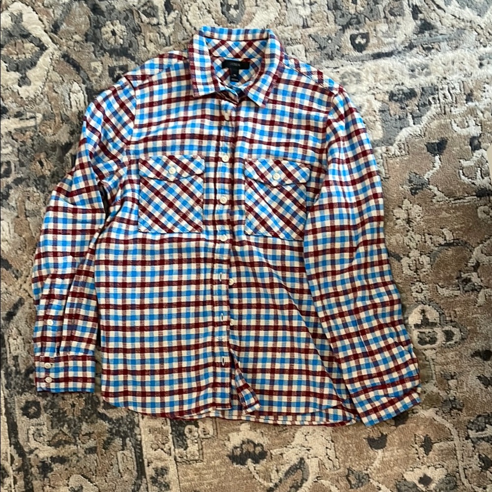 J. Crew Multicolor Plaid Button Down Shirt